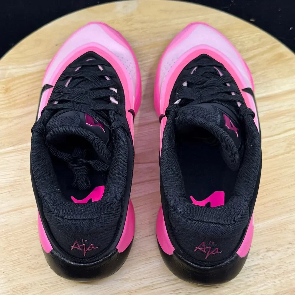 Size 7- Women's Nike A'One Black Hyper Pink  Basketball Shoes FZ8605-001